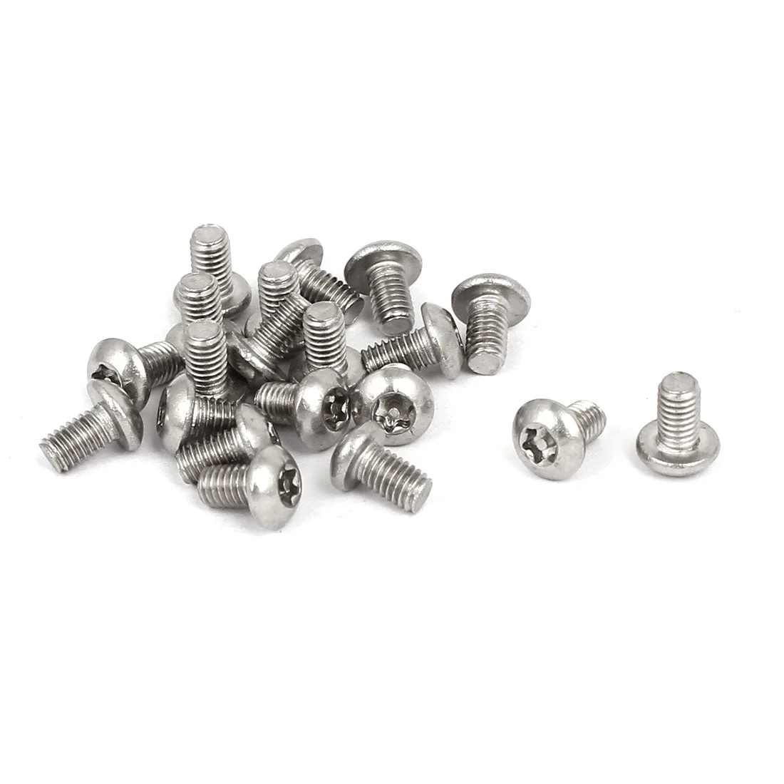 M3x5mm 304 Stainless Steel Button Head Torx Security Machine Screws 20pc