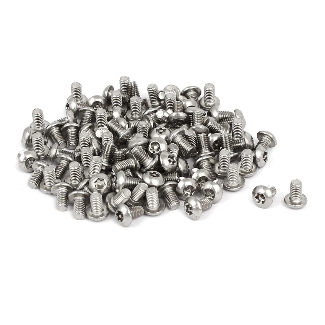 M3x5mm 304 Stainless Steel Button Head Torx Security Machine Screws 100pcs