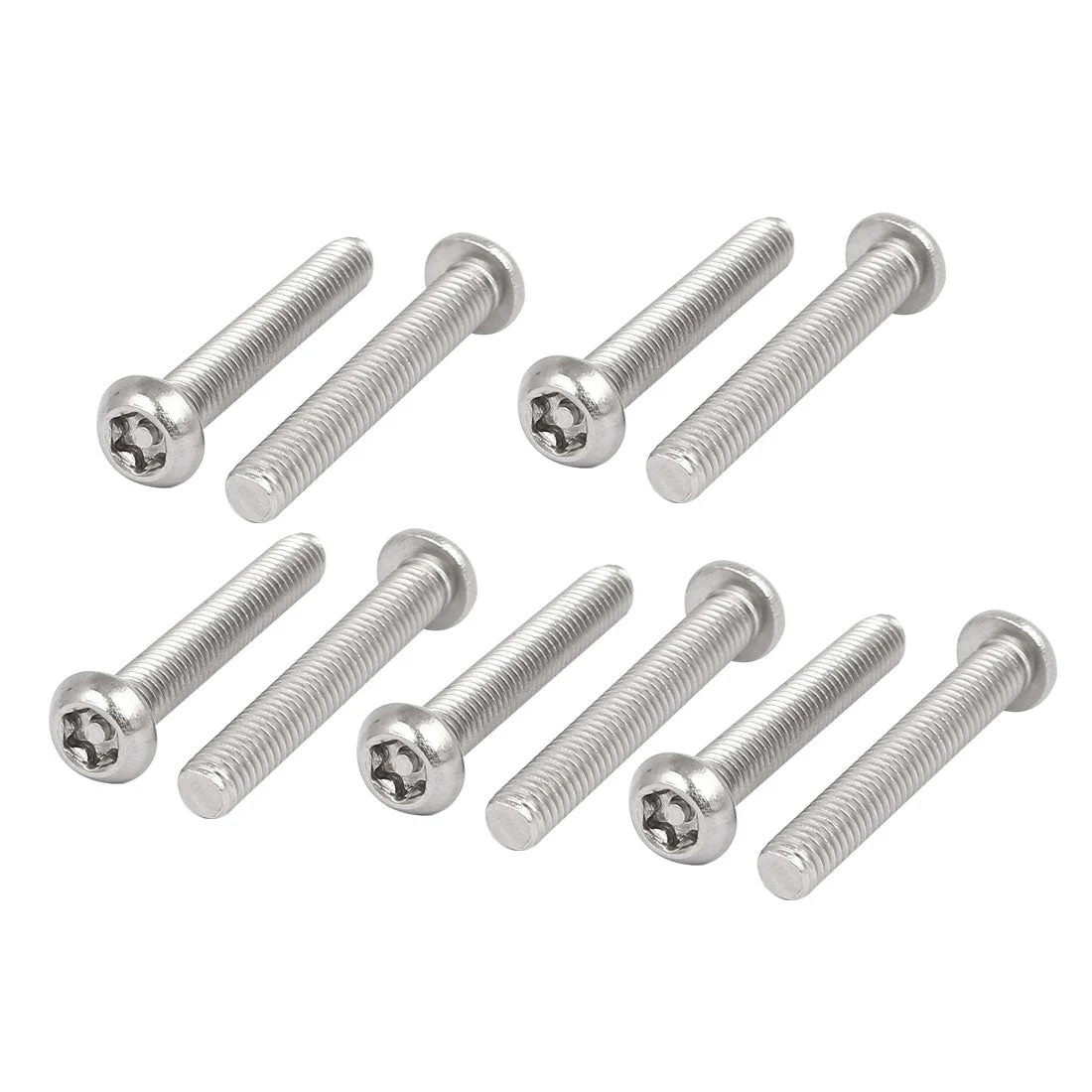 M6x40mm 304 Stainless Steel Button Head Torx Security Tamper Proof Screws 10pcs