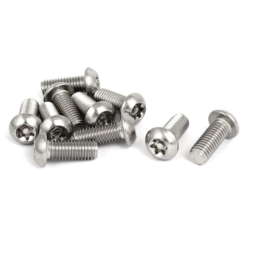 M8x20mm 304 Stainless Steel Button Head Torx Security Machine Screws 10pcs