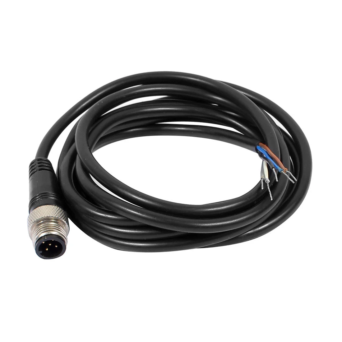 M12 2m Male Straight 5 Pin Connector Aviation Electrical Cable