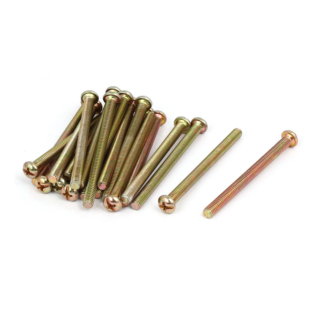 M4 x 50mm Fully Thread Phillips Round Head Machine Screws Bolts Fasteners 20PCS