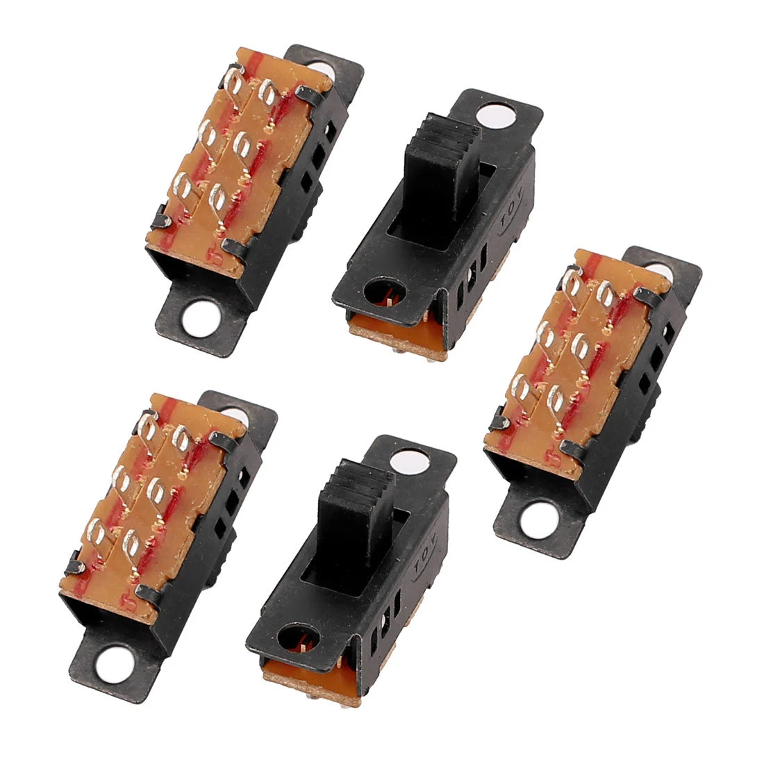 Uxcell 5Pcs 3 Position 6P DPDT Micro Miniature PCB Slide Switch Latching Toggle Switch