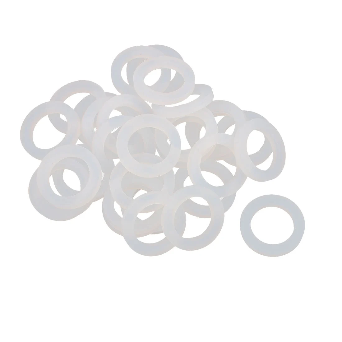 30pcs 16mm x 24mm x 3mm Silicone O Ring Seal Gaskets White for Pipe Tube Hose
