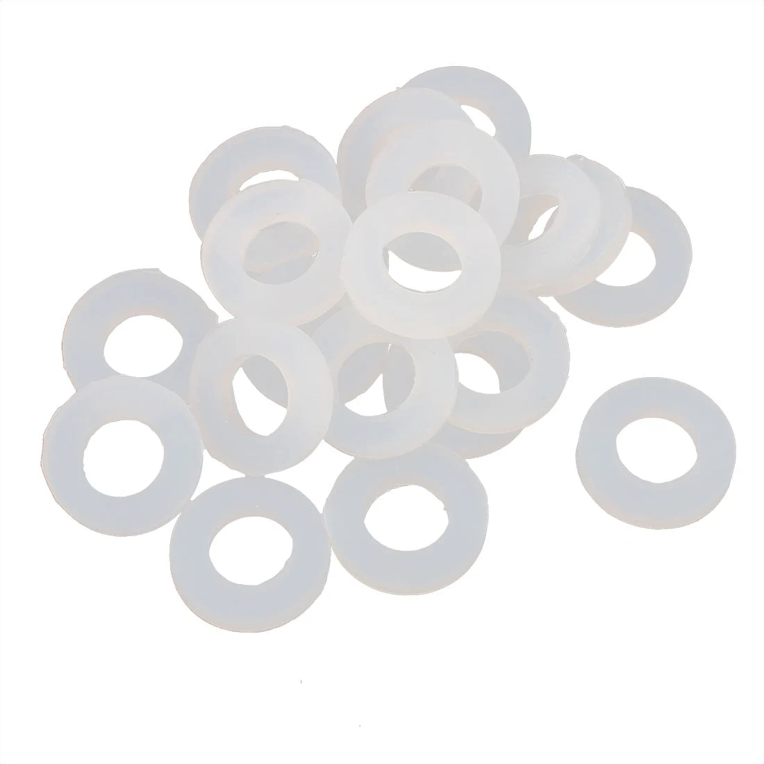 20pcs 19mm x 10mm x 3mm Silicone O Ring Seal Gaskets White for Pipe Tube Hose