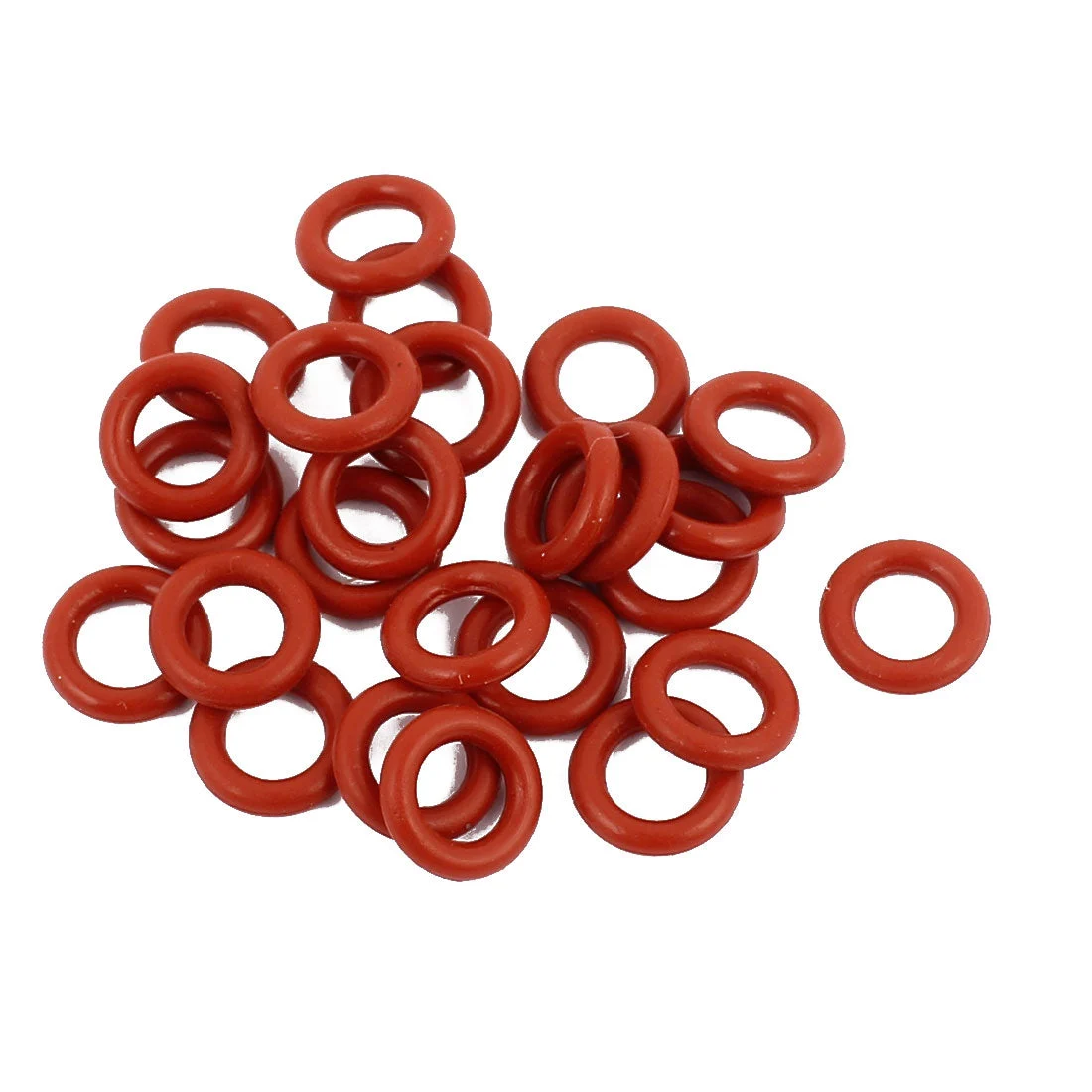 25pcs 9mmx1.9mm Heat Resistant Silicone O Ring Oil Sealing Ring Gasket Red