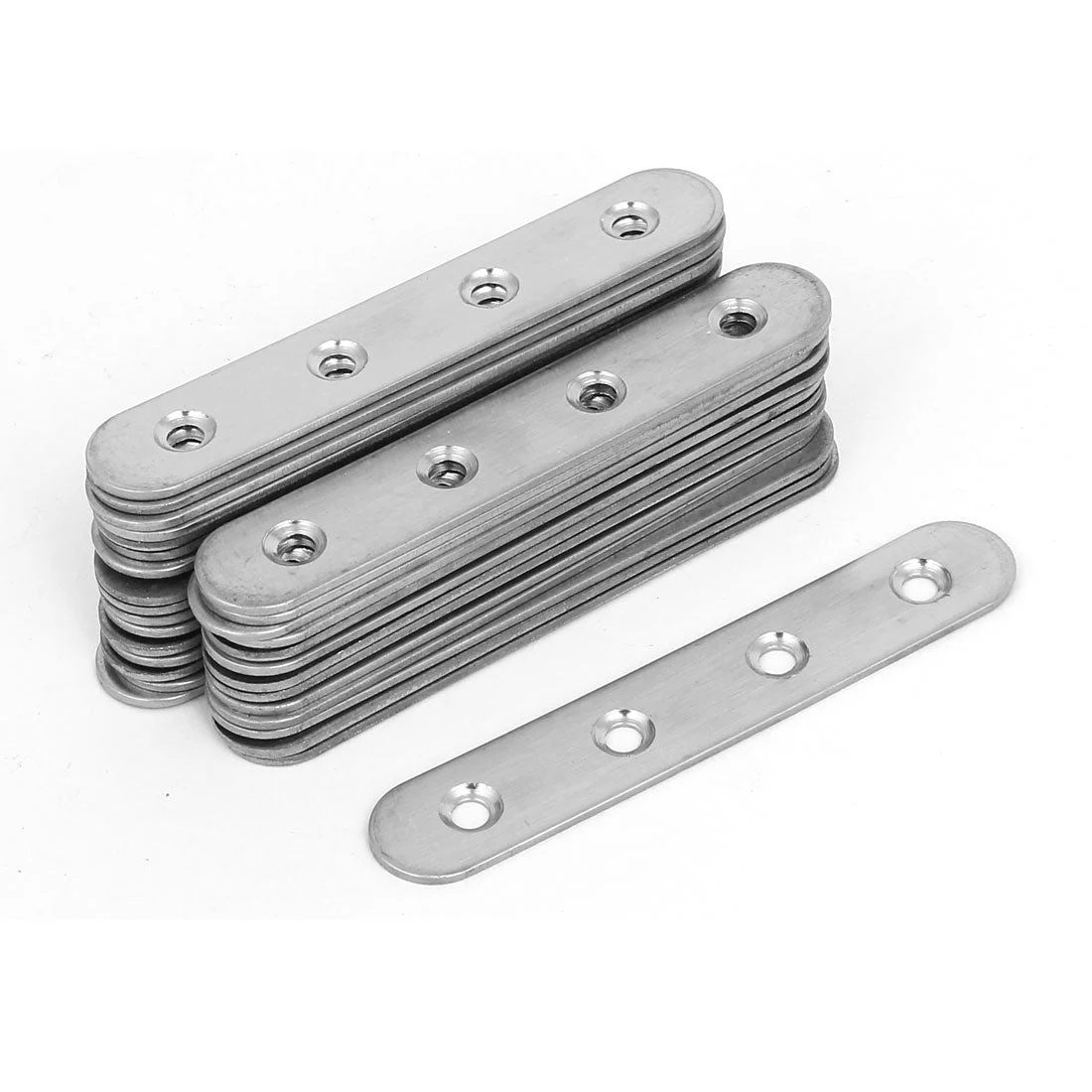 Uxcell 100mmx17mmx2mm Stainless Steel Straight Flat Fixing Mending Plates Brackets 30pcs