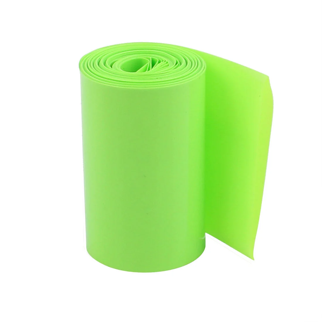 60mm Flat Width 5.1M Length PVC Heat Shrink Tube Green for Battery Pack