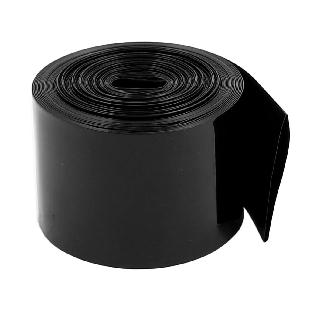 30mm Flat Width 2.2M Length PVC Heat Shrink Tube Black for 18650 Battery Pack