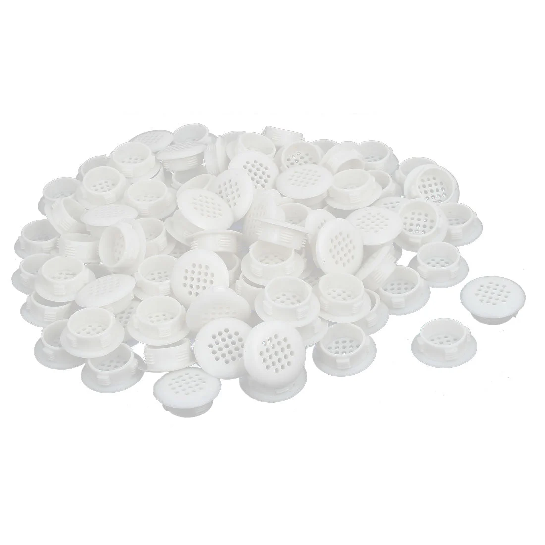 Shoes Cabinet Plastic Round Mesh Hole Air Vent Louver Cover 30mm Dia 100pcs