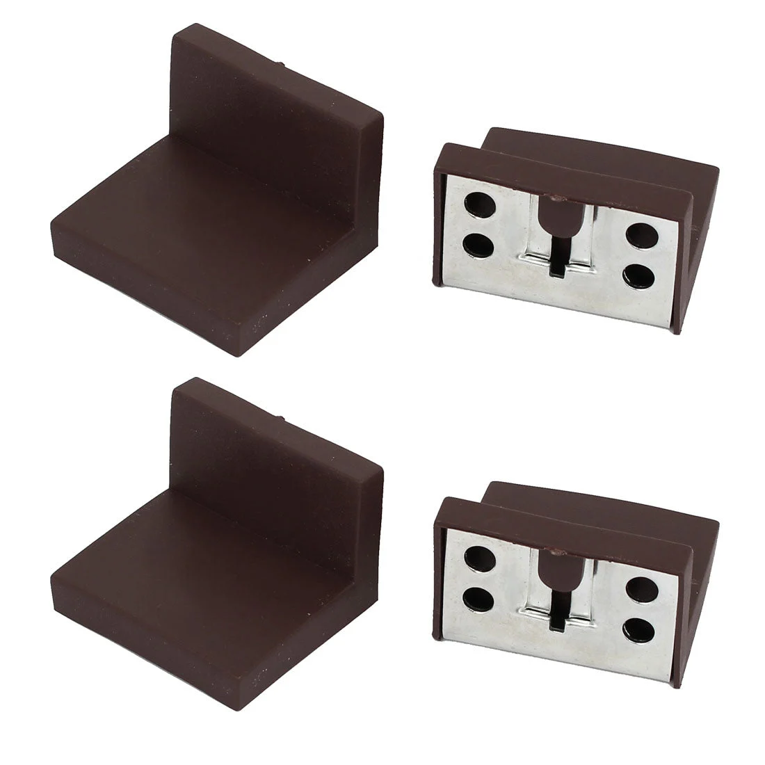 44mmx50mmx33mm L Shaped Plastic Cover Right Angle Corner Support Brackets 4pcs