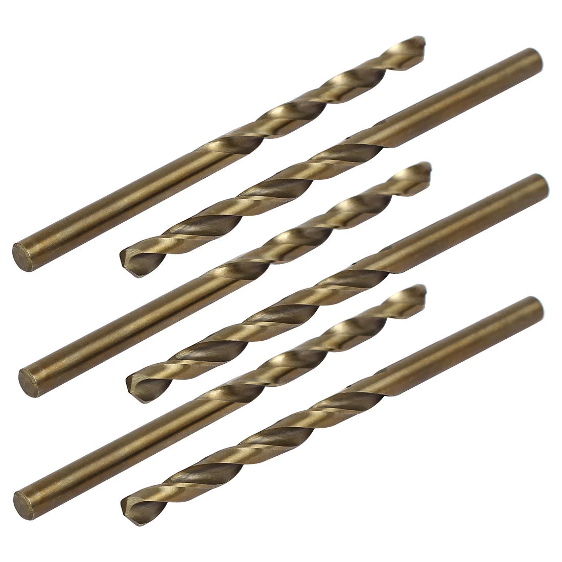 4.9mm Drilling Dia HSS Cobalt Metric Spiral Twist Drill Bit Rotary Tool 6pcs