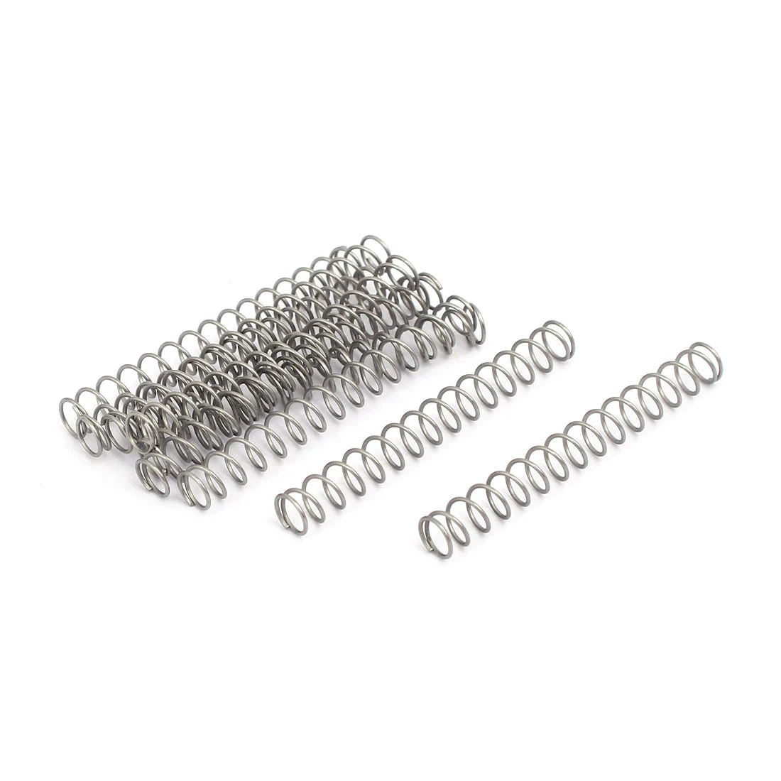 0.5mmx5mmx40mm 304 Stainless Steel Compression Springs Silver Tone 10pcs