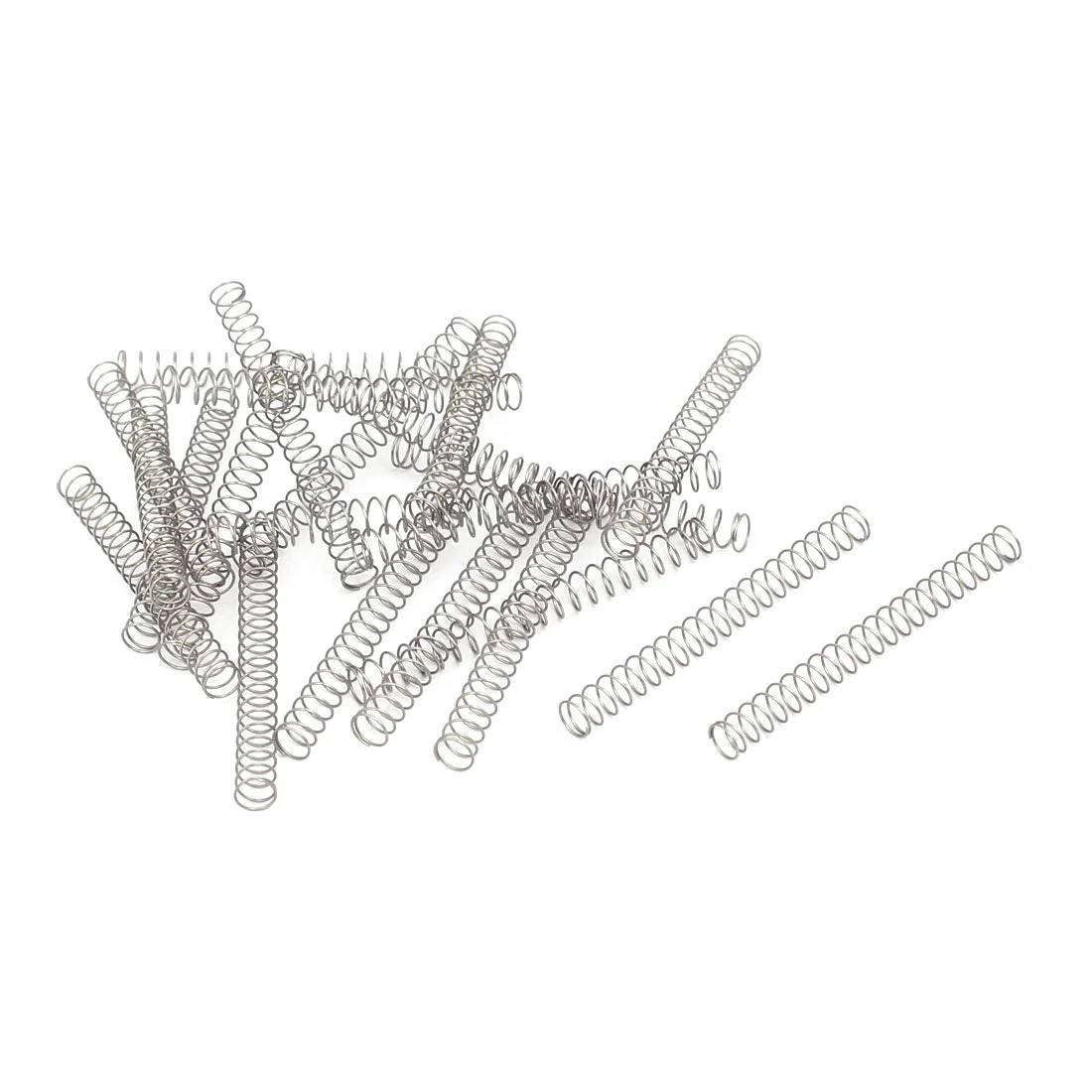 0.3mmx4mmx40mm 304 Stainless Steel Compression Springs Silver Tone 20pcs