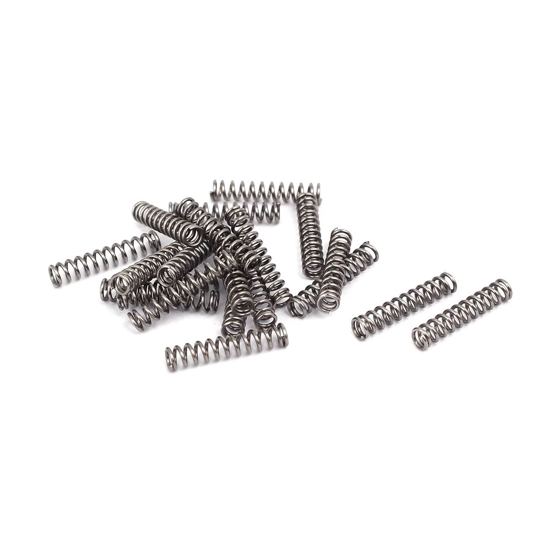 0.5mmx3mmx15mm 304 Stainless Steel Compression Springs Silver Tone 20pcs