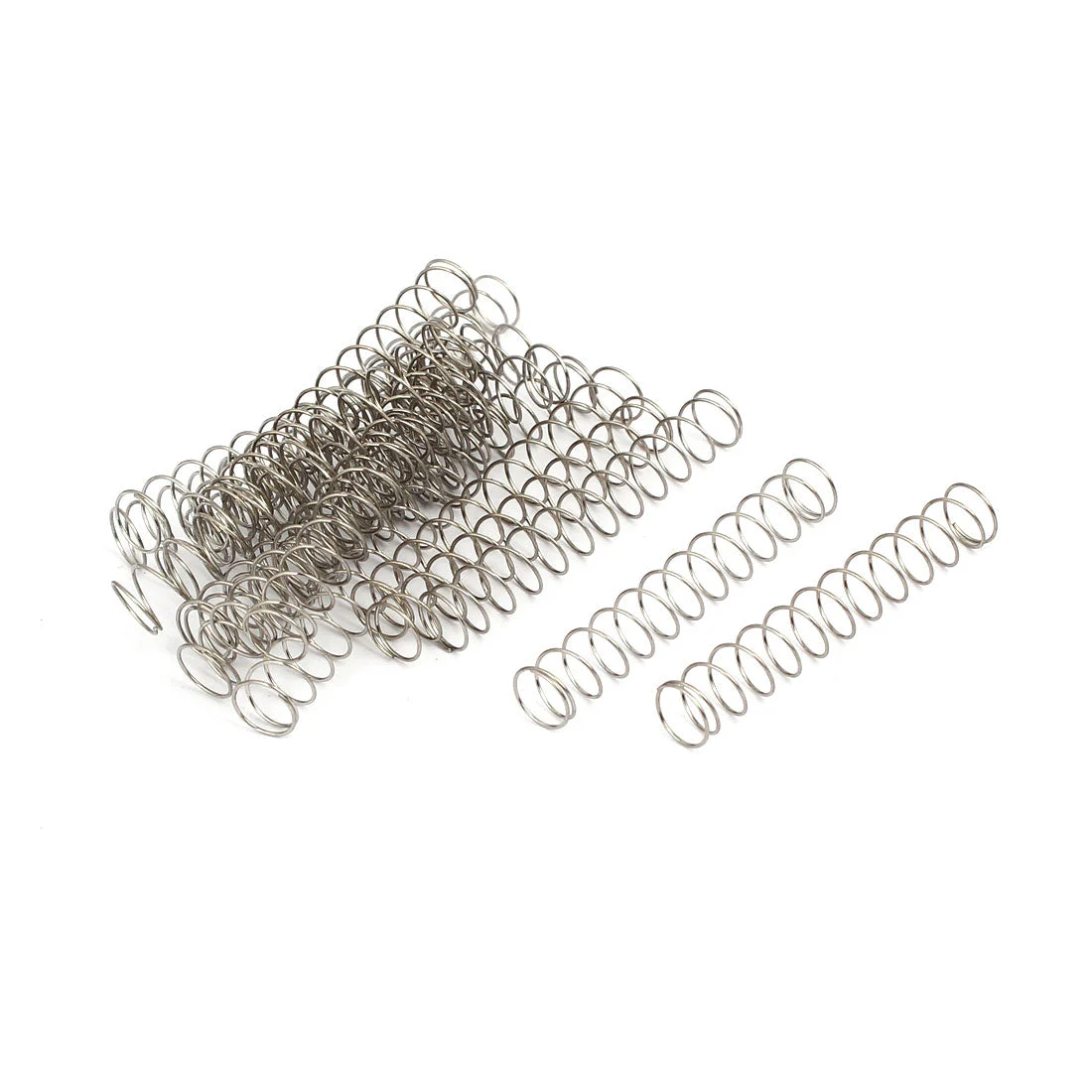 0.5mmx8mmx50mm 304 Stainless Steel Compression Springs Silver Tone 20pcs