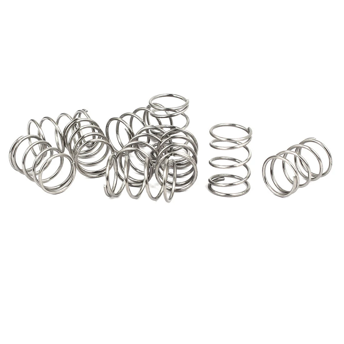 0.8mm x 10mm x 15mm 304 Stainless Steel Compression Springs 10pcs