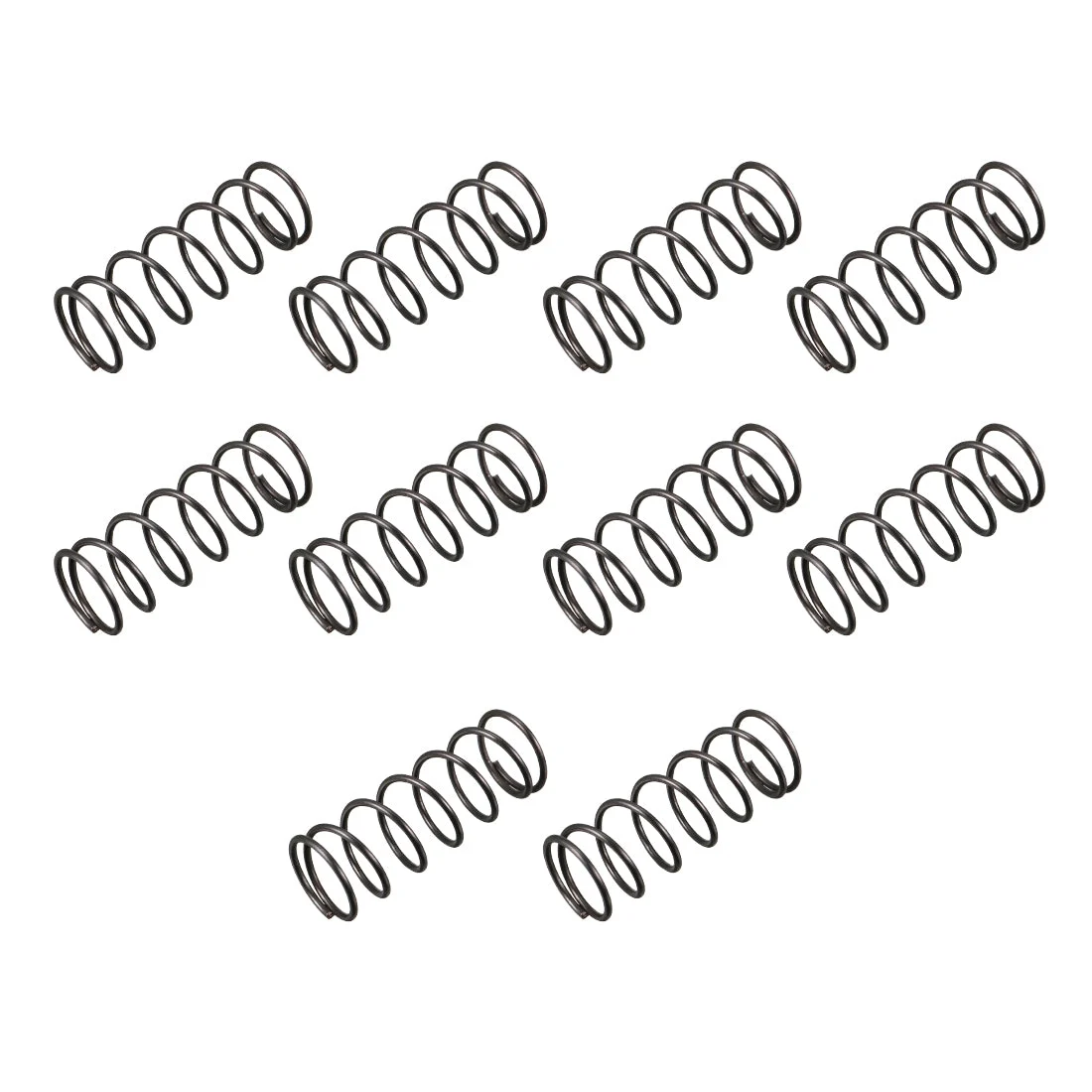 Compression Spring 1.2mm Wire Dia,15mm OD,40mm Free Length,Black,10Pcs