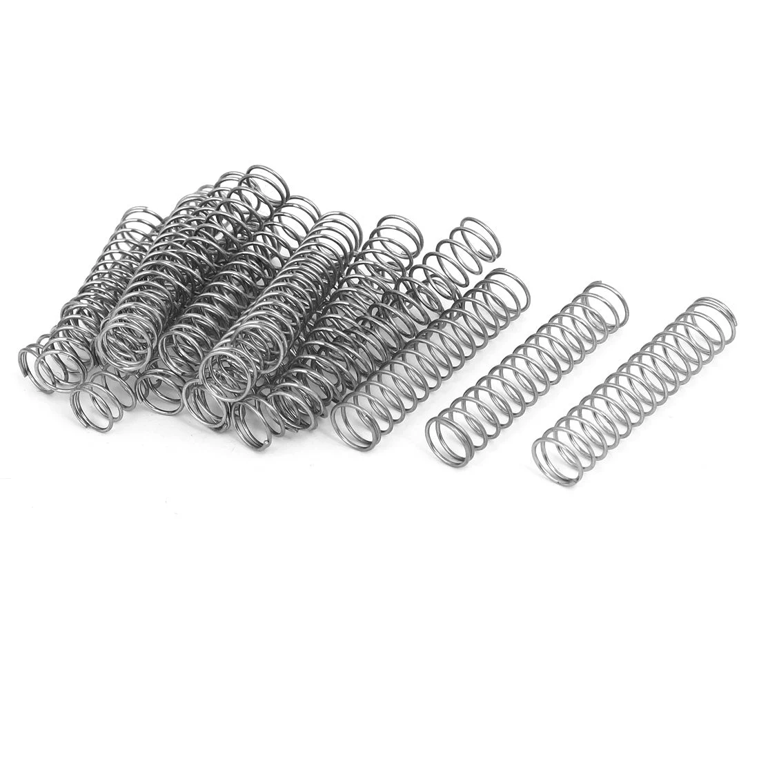 0.8mm x 10mm x 50mm 304 Stainless Steel Compression Springs 20pcs