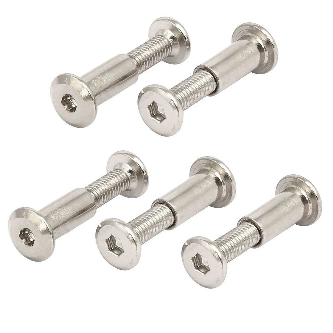 Screw Post Female 6x18mm Belt Buckle Binding Bolts Leather Fastener 5 Sets
