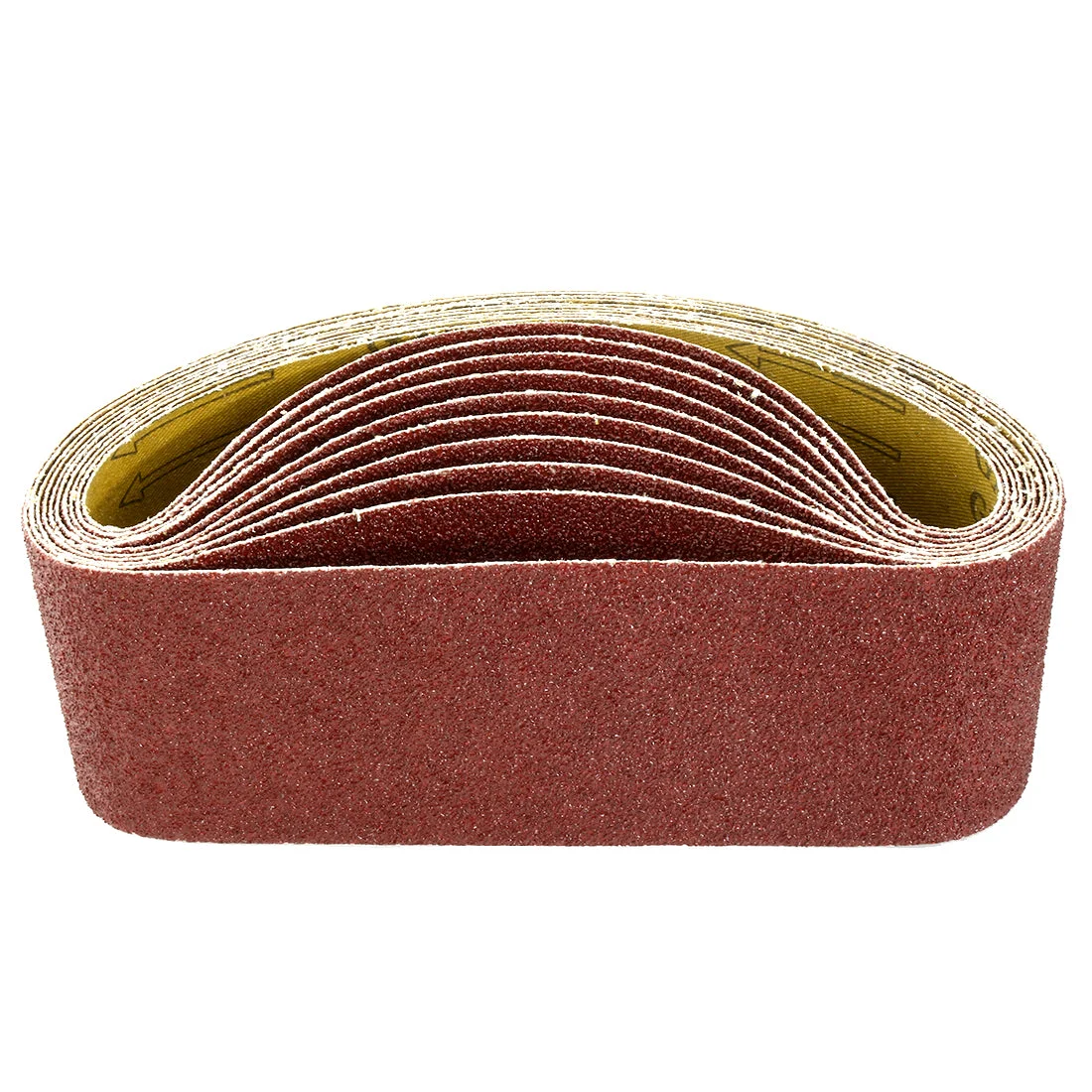 Uxcell 3-Inch x 21-Inch Aluminum Oxide Sanding Belt 40 Grits Sandpaper Lapped Joint for Belt Sander 10pcs