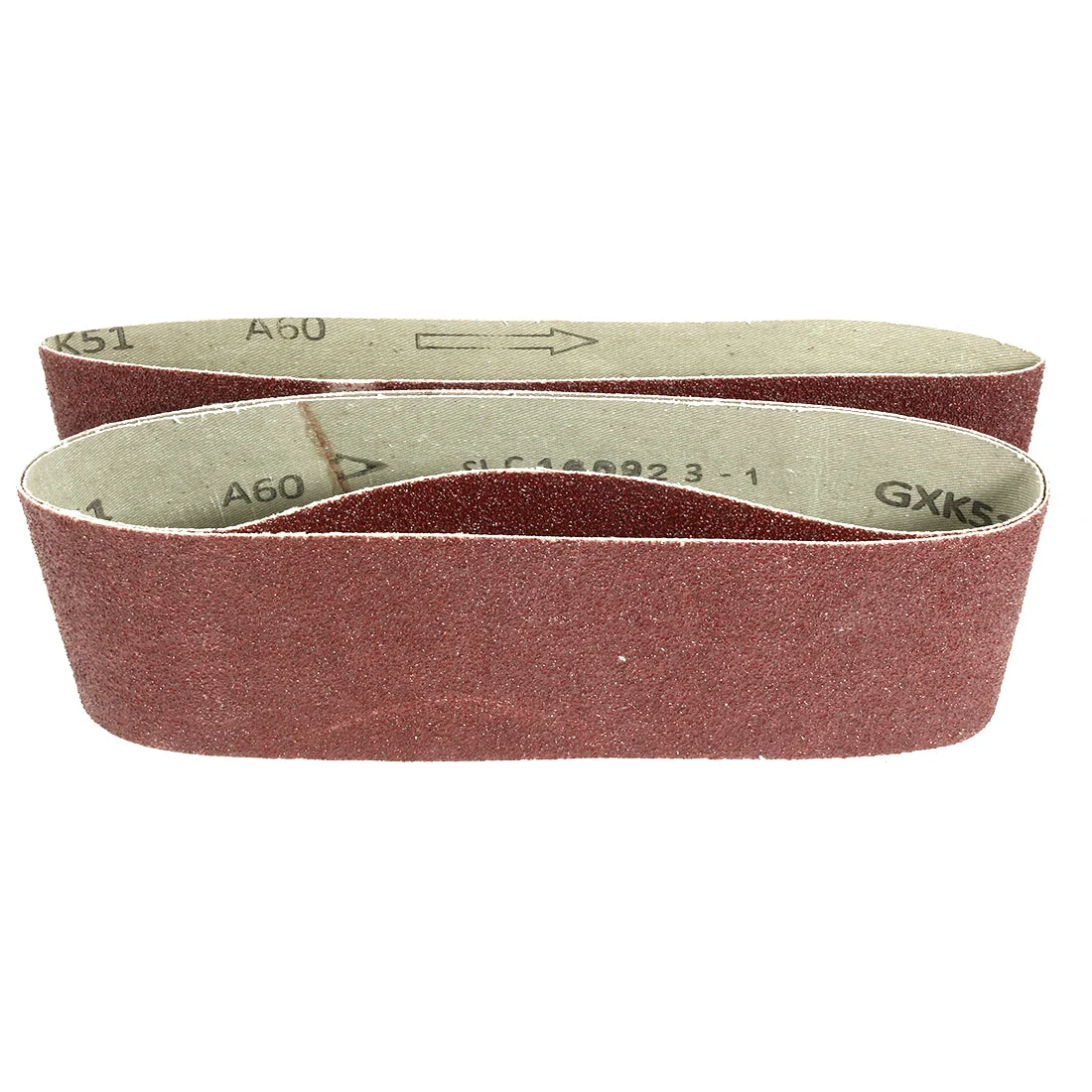 3-Inch x 21-Inch Aluminum Oxide Sanding Belt 60 Grits Lapped Joint 3pcs
