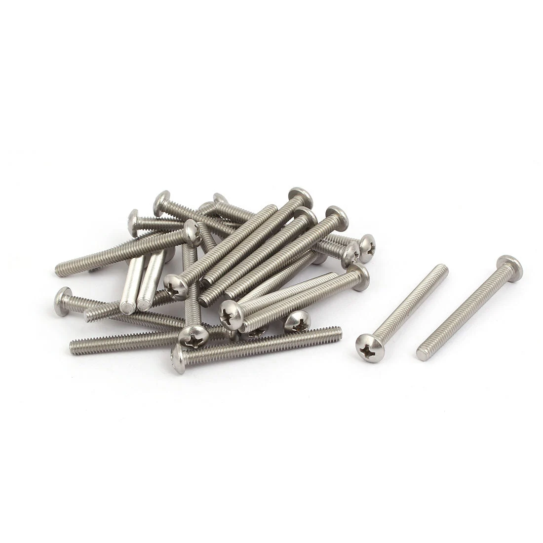 8#-32x1-5/8-inch 304 Stainless Steel Phillips Pan Head Machine Screws 25pc