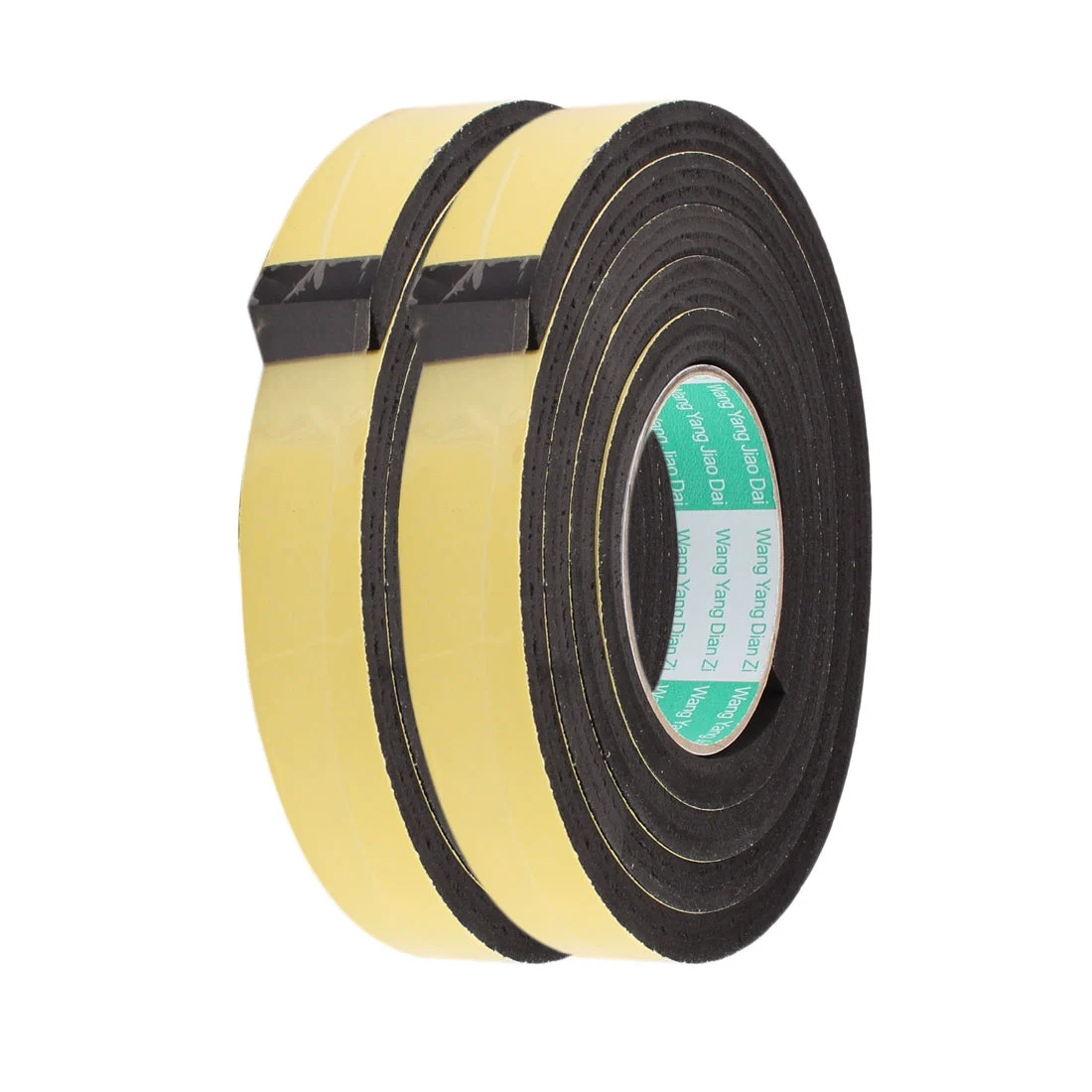 2 Pcs 25mm Width 10mm Thickness EVA Single Side Sponge Foam Tape 2 M Length