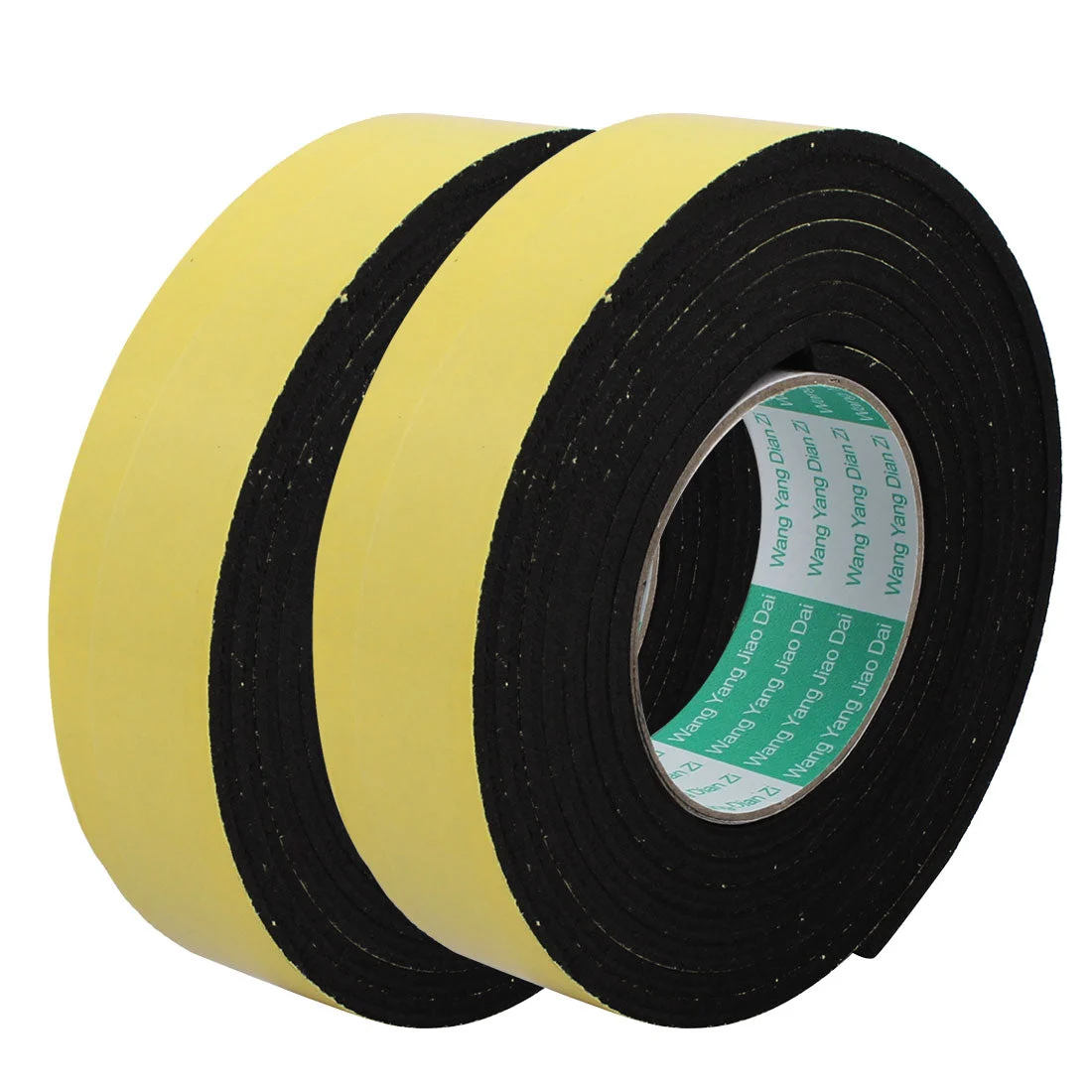 2Pcs 40mm Width 5mm Thickness Single Side Shockproof Sponge Foam Tape 3 Meters