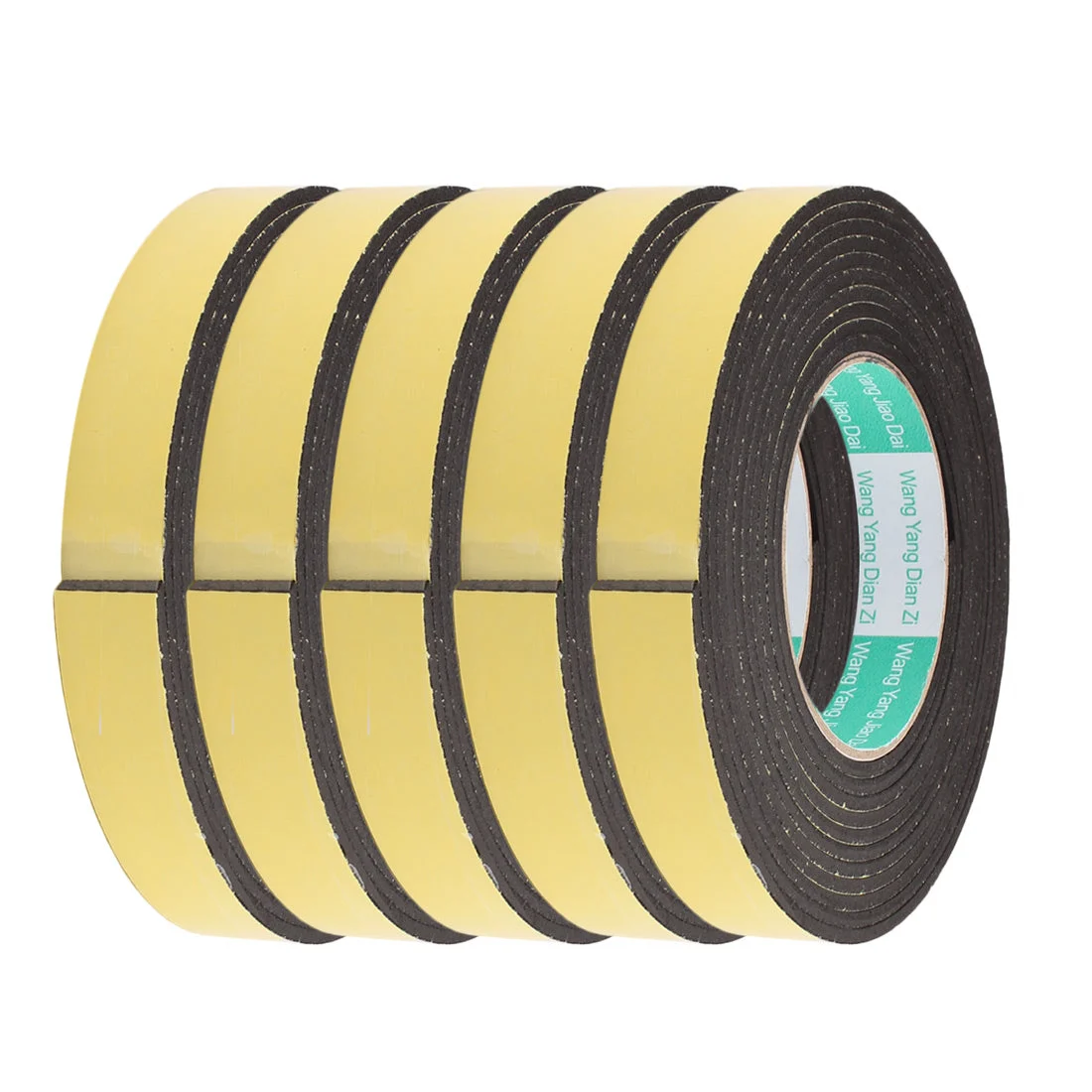 5 Pcs 20mm Width 3mm Thickness Single Side Shockproof Sponge Foam Tape 4M Length