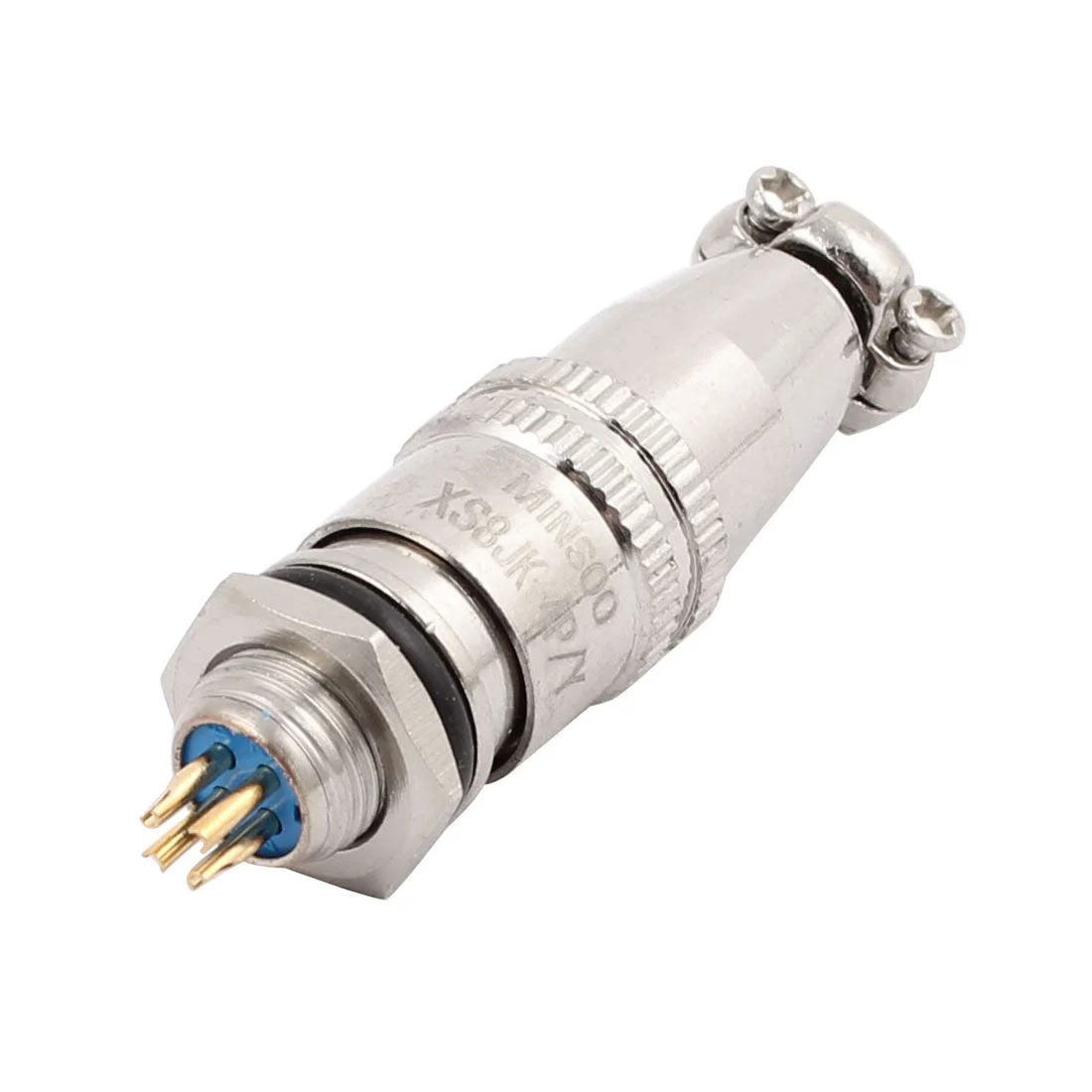 XS8JK-4P AC 250V 3A 8mm Thread Metal Panel Male Female Aviation Connector Adapter