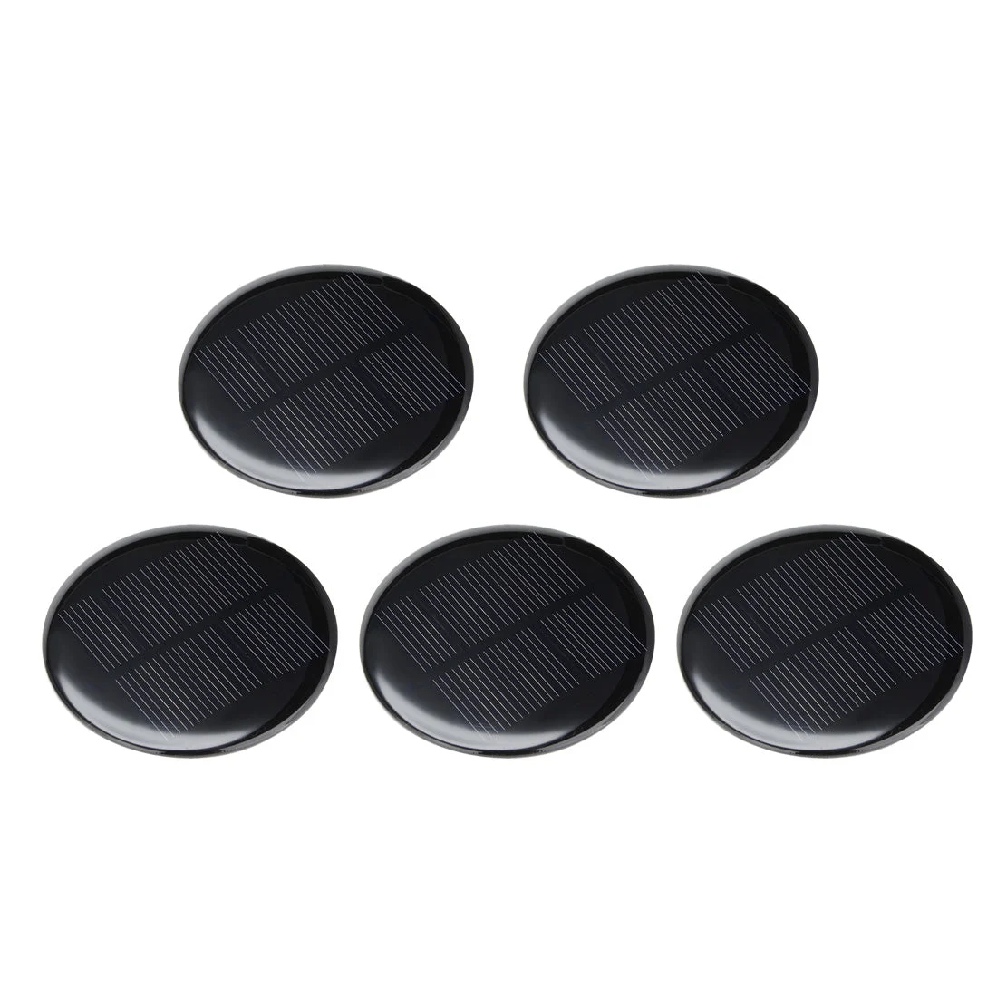 5Pcs 4V 80mA Poly Mini Round Solar Cell Panel Module DIY for Light Toys Charger 73mm Diameter