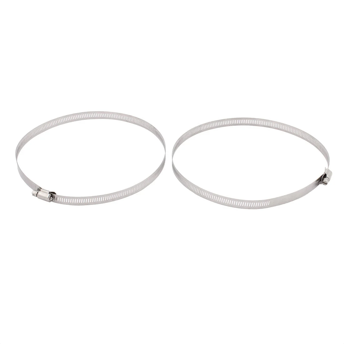 2pcs 200mm Clamping Range 12mm Width Steel Hose Clamp