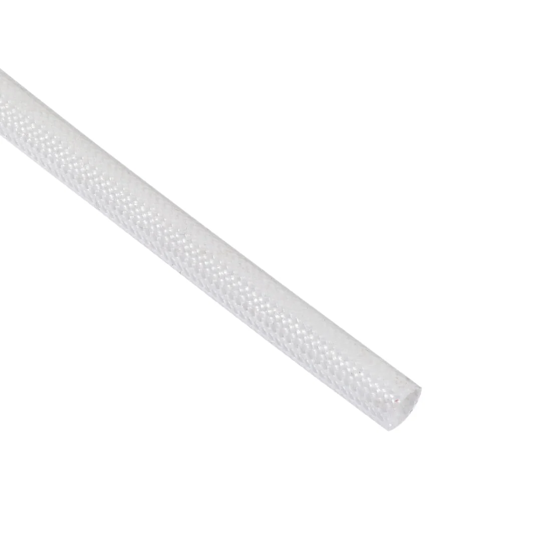 Silicone Rubber Fiberglass Insulation Retardant Self-extinguishing Sleeving 5mmx5M White