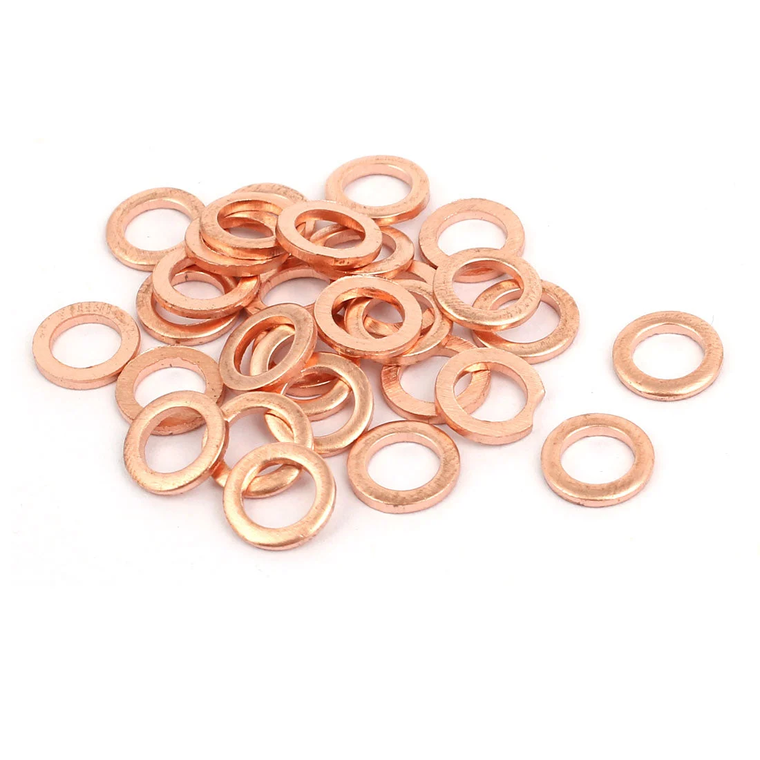 30pcs 5mmx8mmx1mm Copper Flat Ring Sealing Crush Washer Gasket