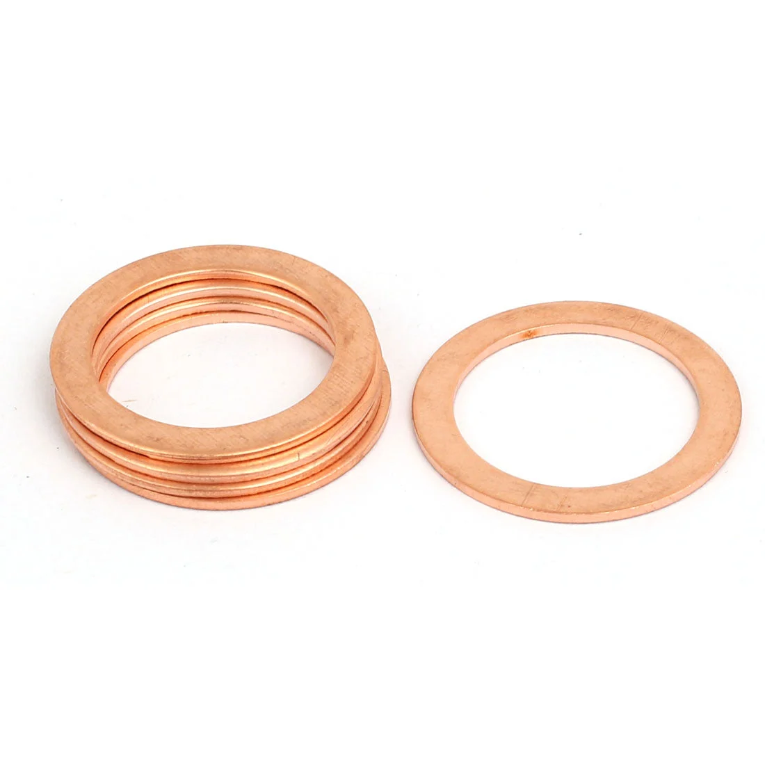 5pcs 20mmx27mmx1mm Copper Flat Ring Sealing Crush Washer Gasket
