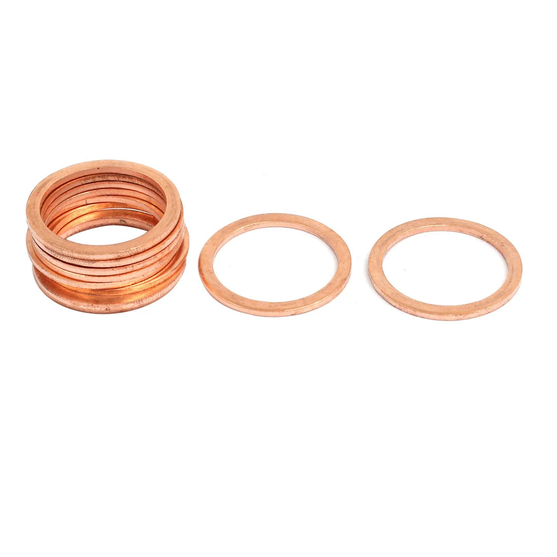 10pcs 22mmx27mmx1.5mm Copper Flat Ring Sealing Crush Washer Gasket