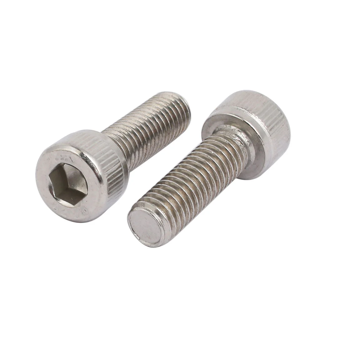 M8x25mm 304 Stainless Steel Left Hand Thread Hex Socket Cap Screw Fastener 2pc