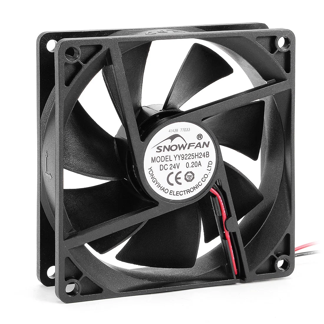 92mm x 92mm x 25mm 9225 24V DC Cooling Fan w Long Life Dual Ball Bearings