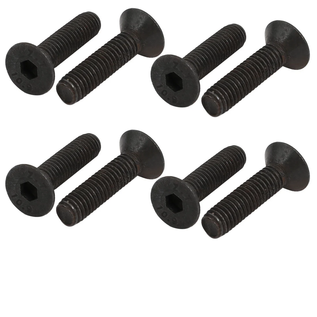 8pcs M6x25mm Flat Countersunk Head Hex Socket Left Hand Thread Bolt DIN7991