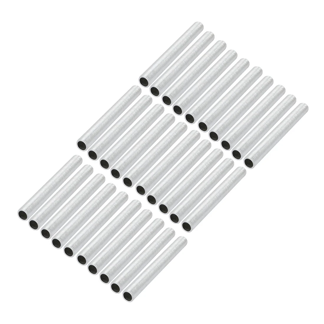 30 Pcs Metric M10 1mm Pitch Thread Zinc Plated Pipe Nipple Lamp Parts 90mm Long