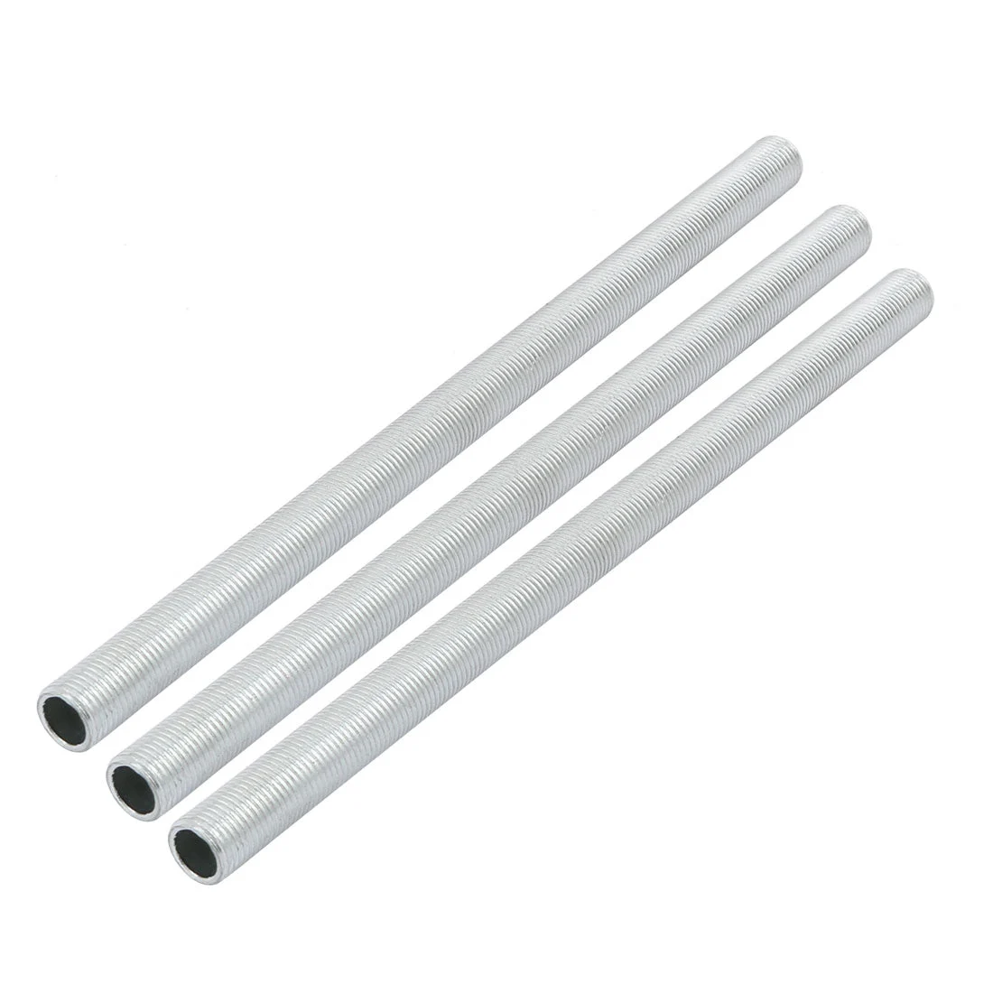 3 Pcs Metric M10 1mm Pitch Thread Zinc Plated Pipe Nipple Lamp Parts 180mm Long