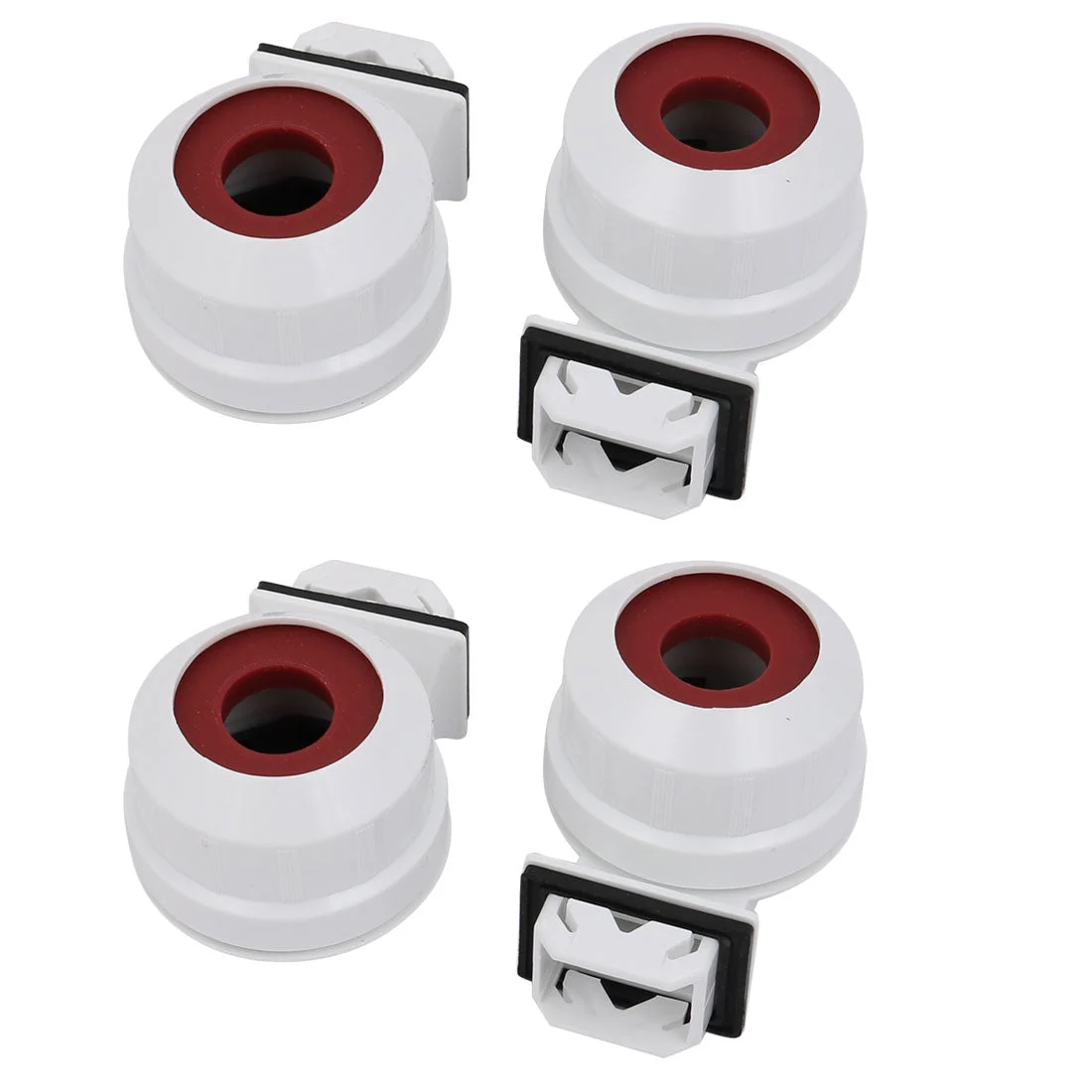 4pcs AC 500V 2A G5-F288G T5 Light Socket G5 Base Fluorescent Lamp Holder White w Cover