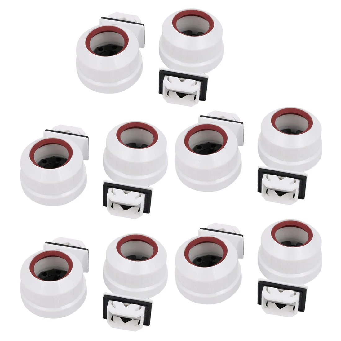 10Pcs T8 to T12 Fluorescent Light Holder G13 Base Single Head Tombstone Lamp Socket AC 500V 2A for LED Fluorescent Tube