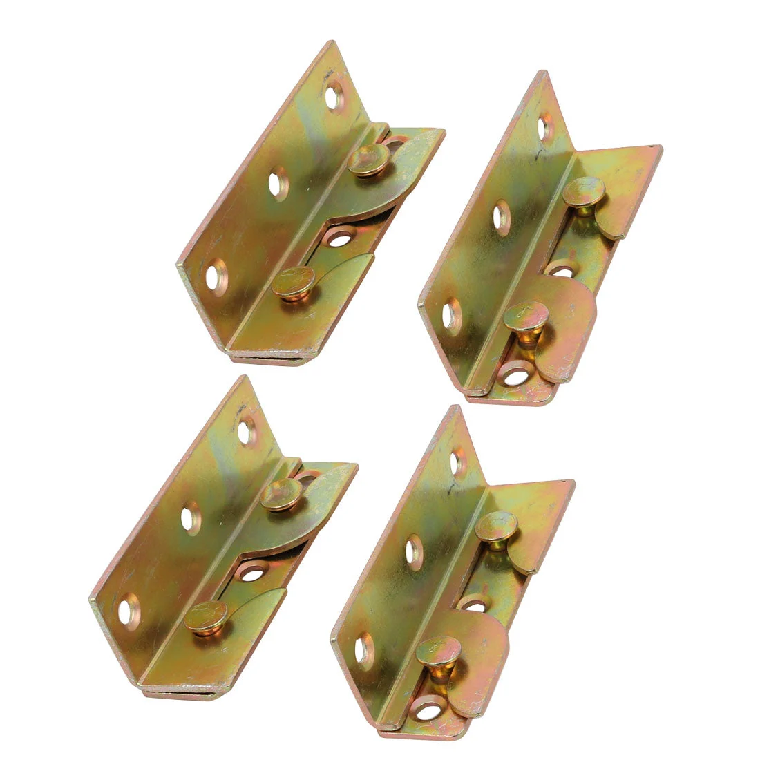 Uxcell 79mmx25mmx23mm Screw Fixed Bed Hinge Rail Brackets Connecting Fittings 4 Sets