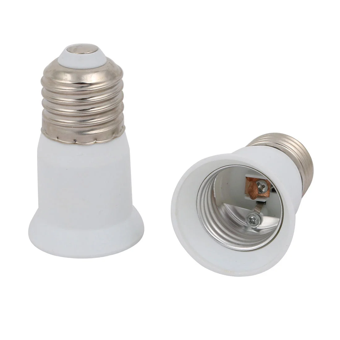 2pcs E27 to E27 Extender Adapter Converter Lamp Bulb Socket Holder Lengthened