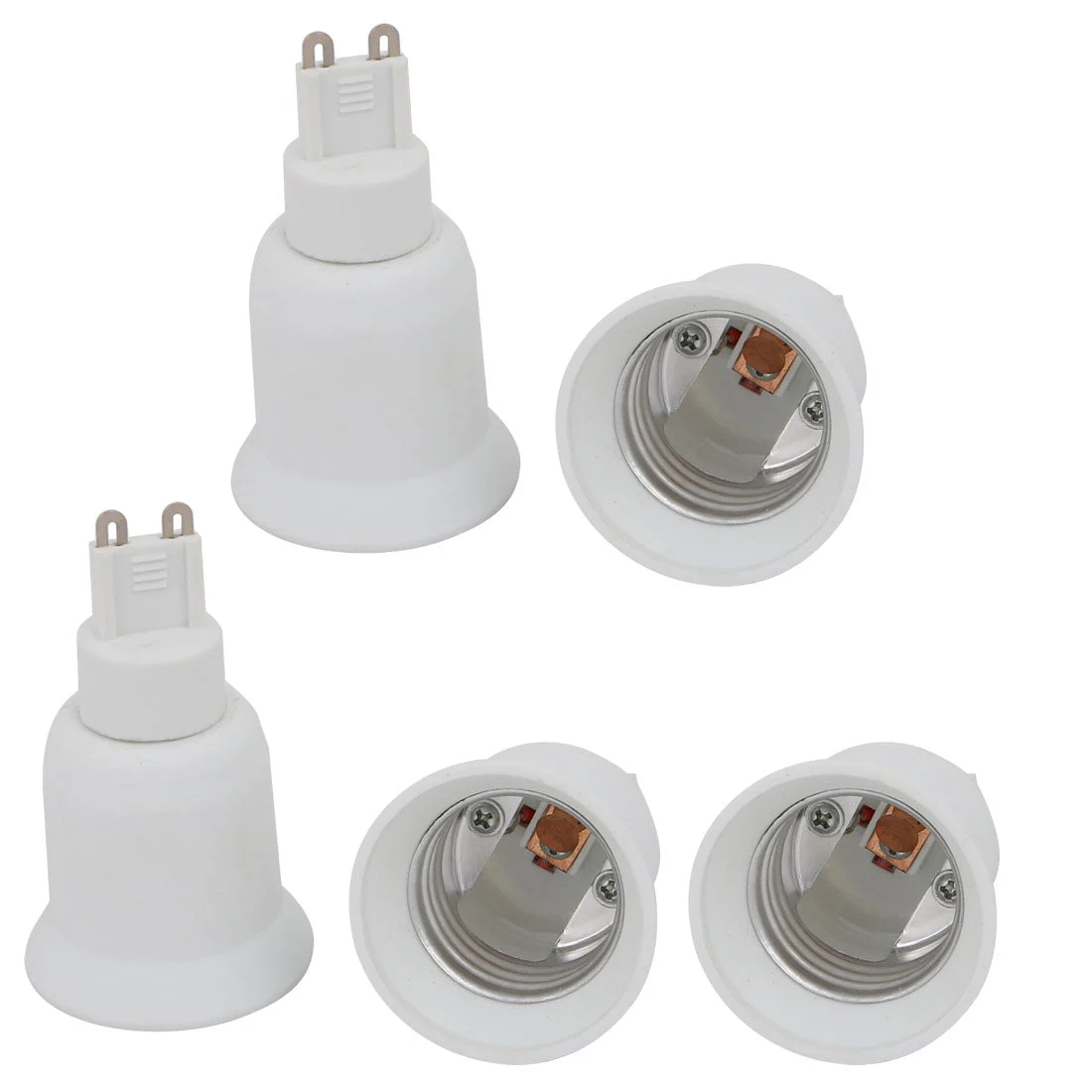 5pcs of G9 to E27 Extender Adapter Converter Lamp Bulb Socket Holder, White