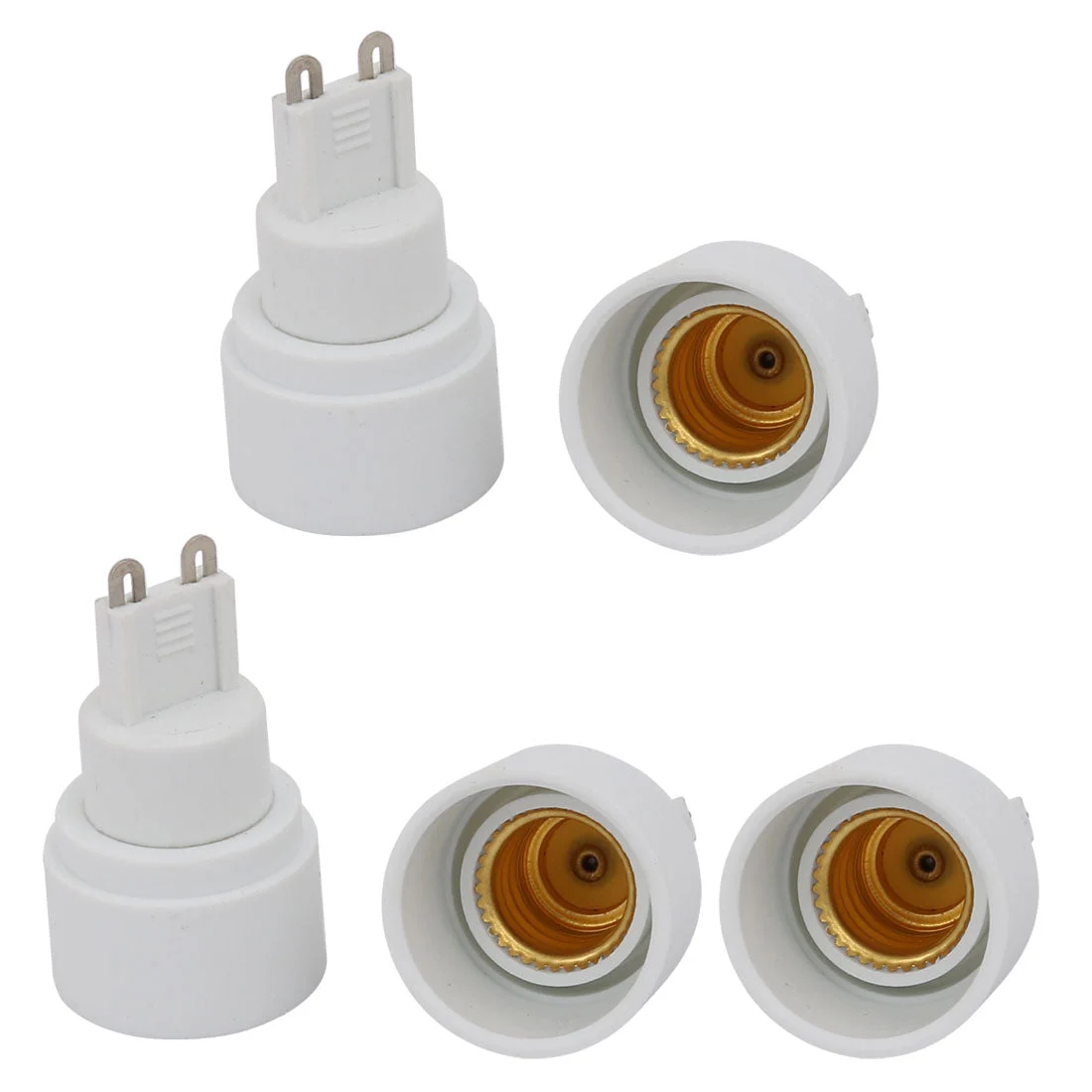 5pcs G9 to E14 Extender Adapter Converter Light Bulb Socket Holder White