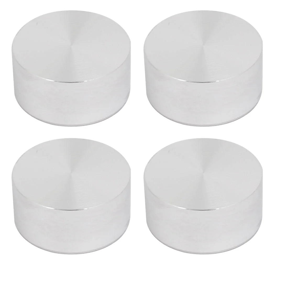 Uxcell 4pcs 20mm Dia 10mm Thickness M8 Thread Aluminum Disc Hardware for Glass Table