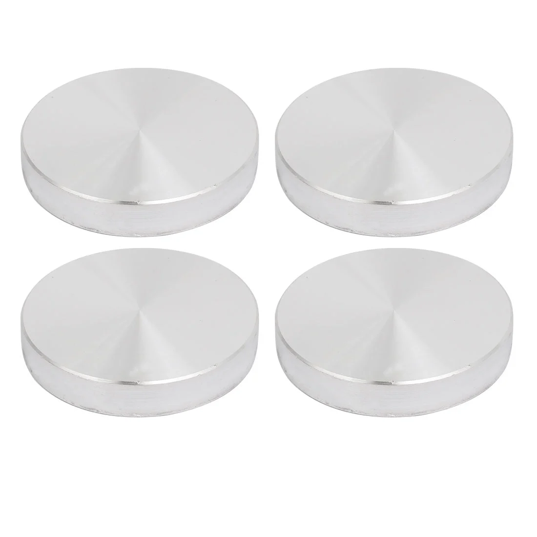 Uxcell 4pcs 55mm Dia 10mm Thickness M10 Thread Aluminum Disc Hardware for Glass Table
